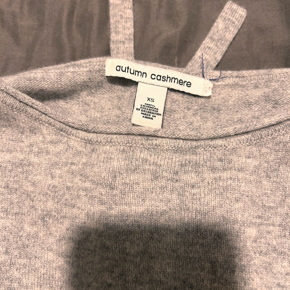 Autumn Cashmere Light Gray Crew Neck Sweater